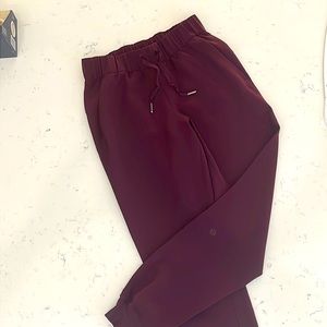 Burgundy Lululemon Jogger size 2